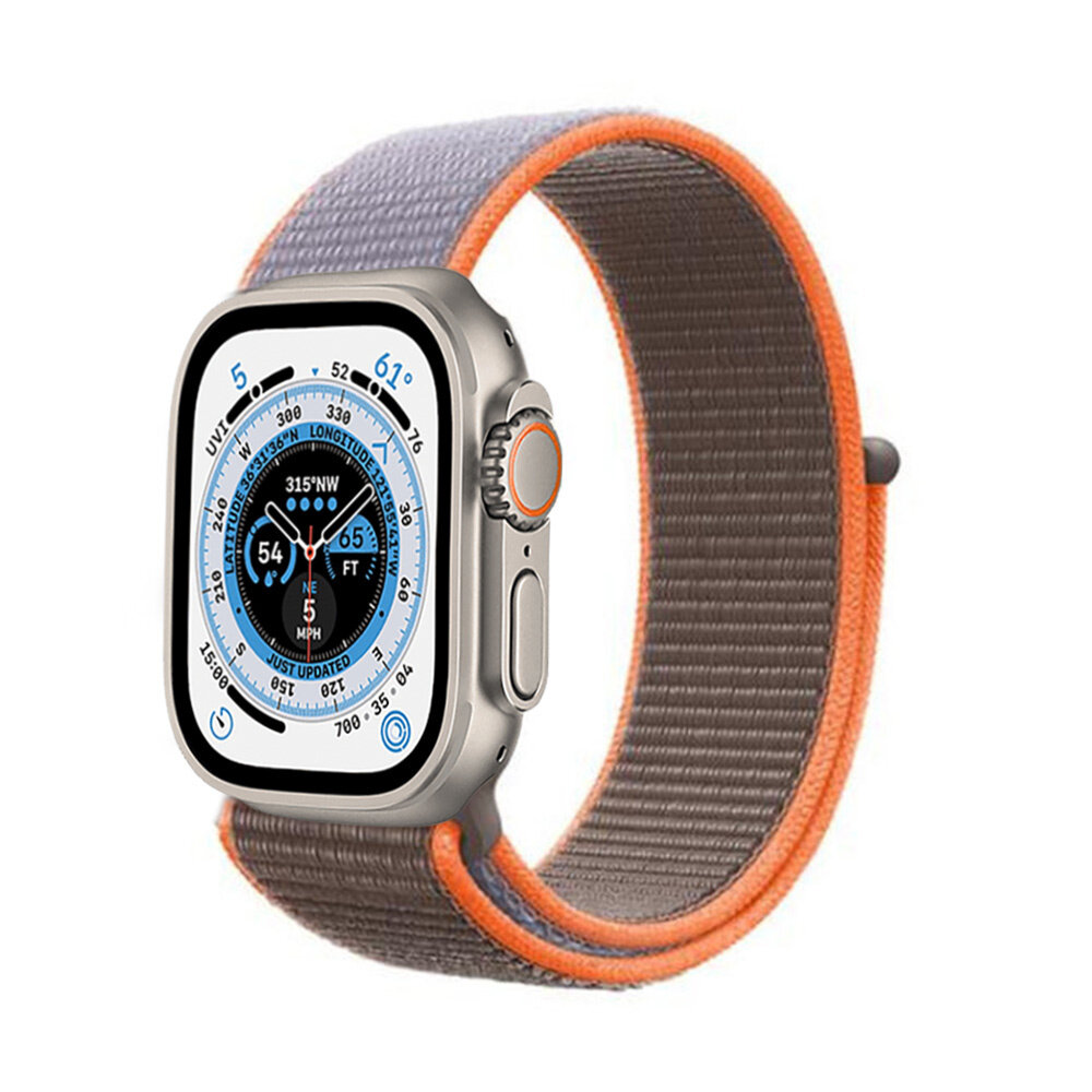 Strap-it Strap-it Apple Watch Ultra Nylon Strap (Brown-Orange) Strap-it Strap-it Apple Watch Ultra Nylon Strap (Brown-Orange)