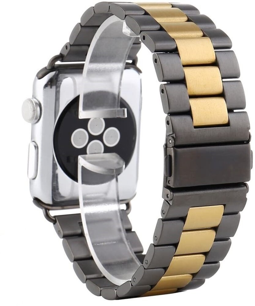 Strap-it Strap-it Apple Watch Ultra Steel Strap (Black/Gold) Strap-it Strap-it Apple Watch Ultra Steel Strap (Black/Gold)