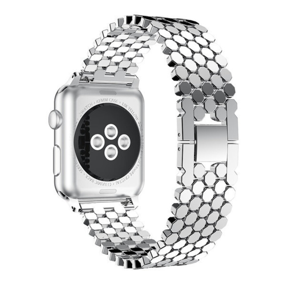 Strap-it Strap-it Apple Watch Ultra Steel Strap Hexagon (Silver) Strap-it Strap-it Apple Watch Ultra Steel Strap Hexagon (Silver)