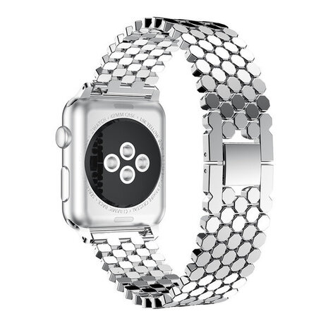 Strap-it Strap-it Apple Watch Ultra Steel Strap Hexagon (Silver) Strap-it Strap-it Apple Watch Ultra Steel Strap Hexagon (Silver)