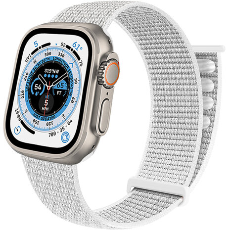 Strap-it Strap-it Apple Watch Ultra Nylon Loop Strap (White) Strap-it Strap-it Apple Watch Ultra Nylon Loop Strap (White)