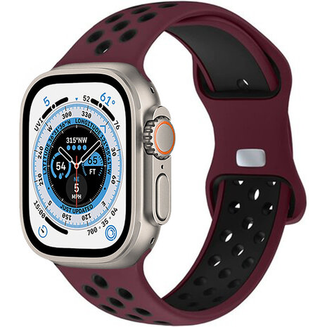 Strap-it Strap-it Apple Watch Ultra Sport Strap (Wine Red/Black) Strap-it Strap-it Apple Watch Ultra Sport Strap (Wine Red/Black)