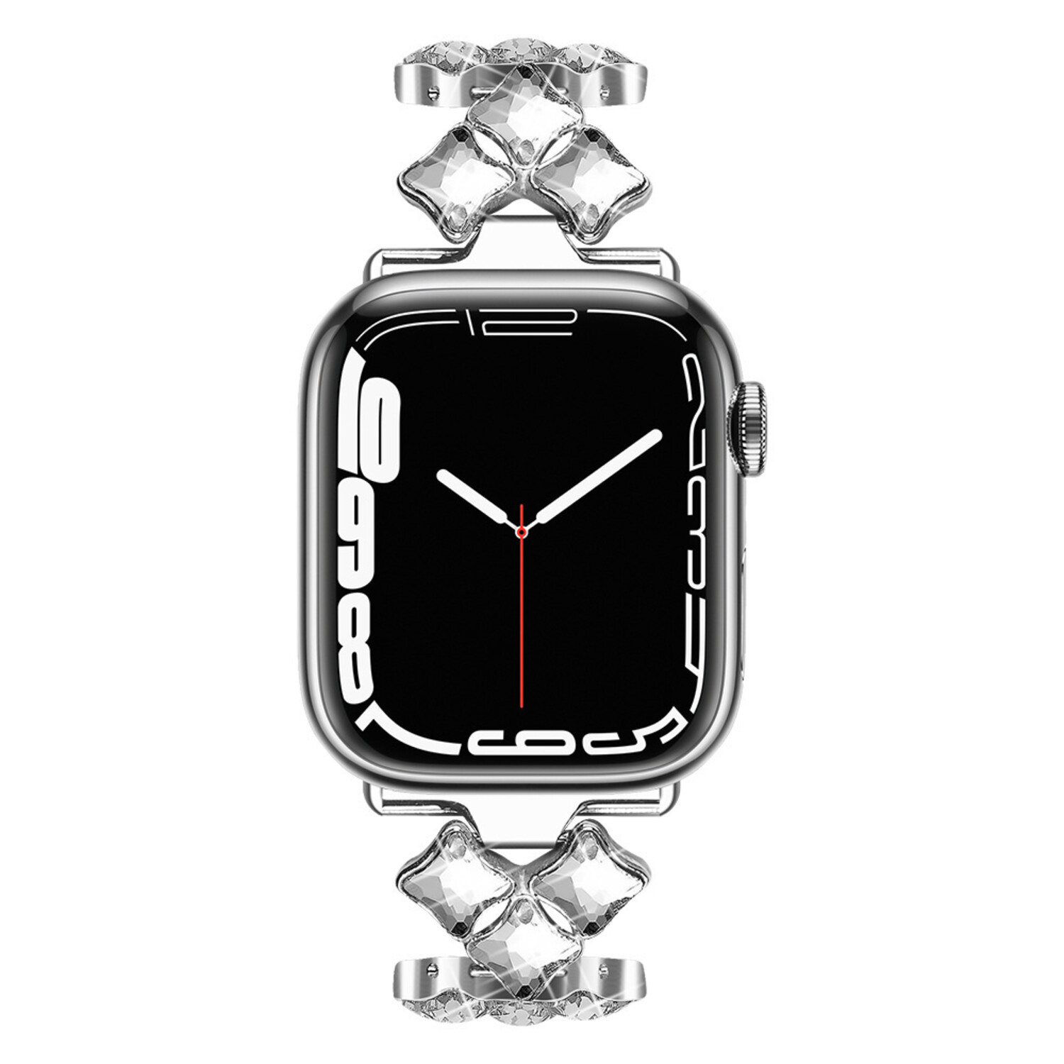 Silver diamond apple watch on sale band