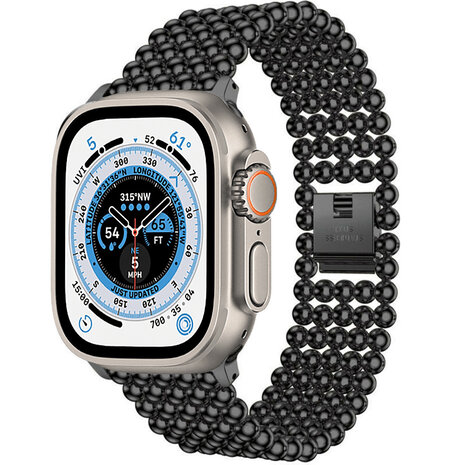 Strap-it Strap-it Apple Watch Ultra Beaded Steel Strap (Black) Strap-it Strap-it Apple Watch Ultra Beaded Steel Strap (Black)