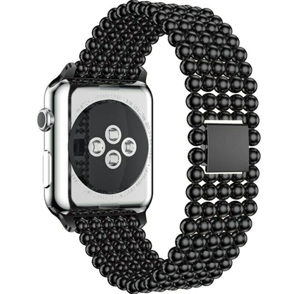 Strap-it Strap-it Apple Watch Ultra Beaded Steel Strap (Black) Strap-it Strap-it Apple Watch Ultra Beaded Steel Strap (Black)