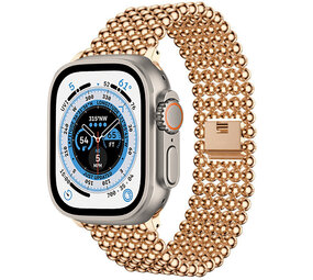 Strap-it Apple Watch Ultra Beaded Steel Strap (Rose Gold) Strap-it Apple Watch Ultra Beaded Steel Strap (Rose Gold)