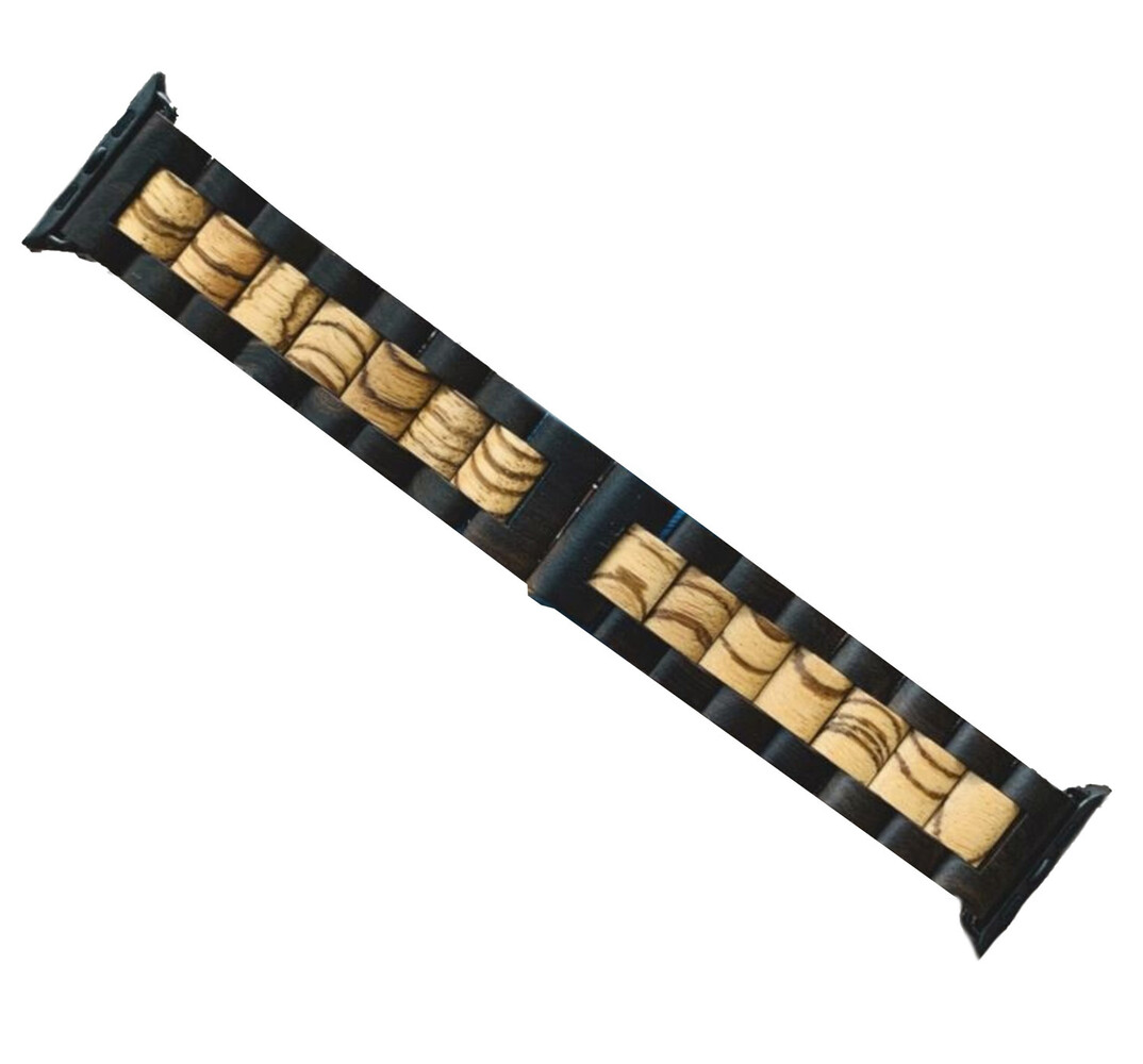 Strap-it Strap-it Apple Watch Ultra Wood Strap (Black/Light Brown) Strap-it Strap-it Apple Watch Ultra Wood Strap (Black/Light Brown)