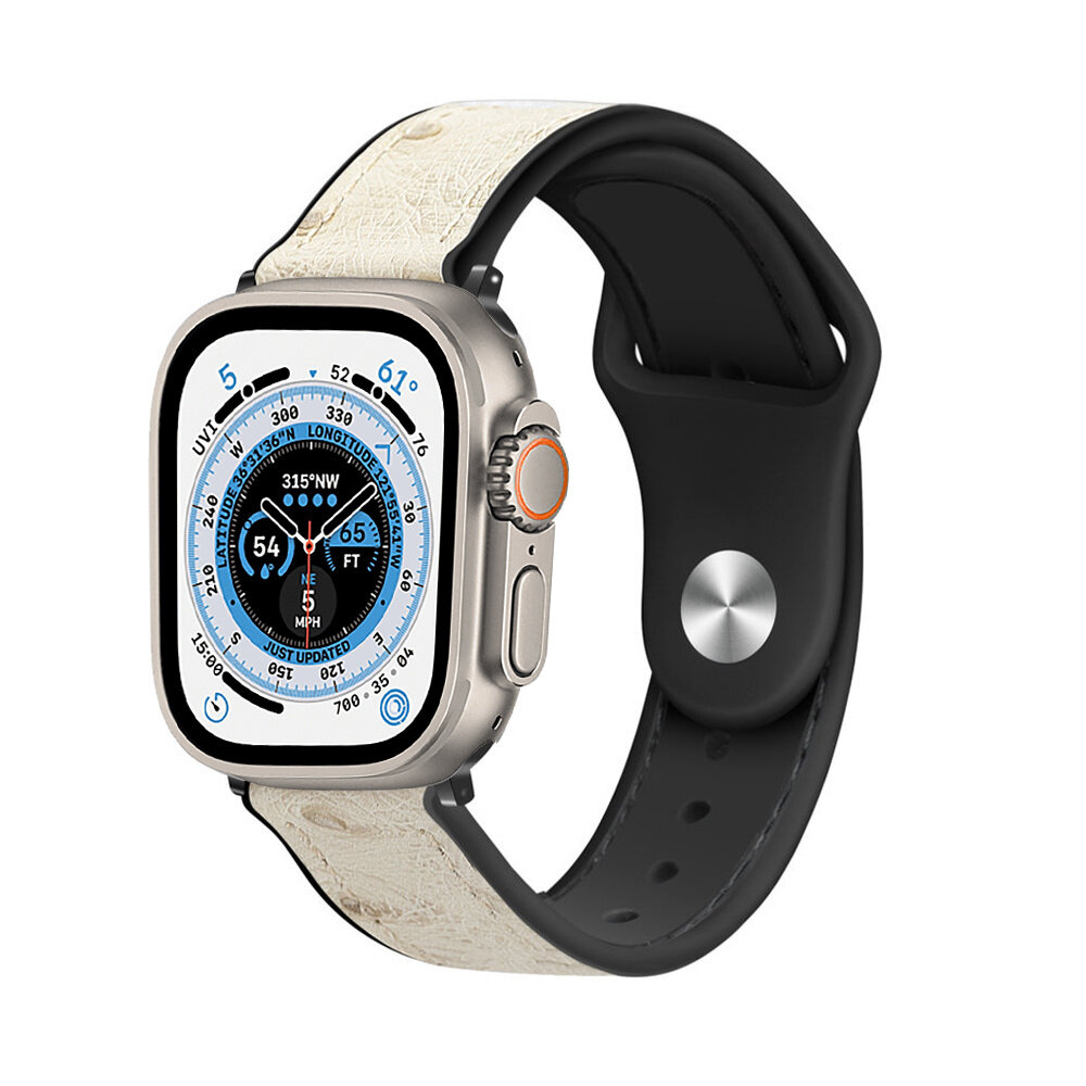 Strap-it Strap-it Apple Watch Ultra Hybrid Leather Strap (Off-White) Strap-it Strap-it Apple Watch Ultra Hybrid Leather Strap (Off-White)