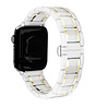 Strap-it Strap-it Apple Watch Ultra Ceramic Steel Strap (White/Gold) Strap-it Strap-it Apple Watch Ultra Ceramic Steel Strap (White/Gold)