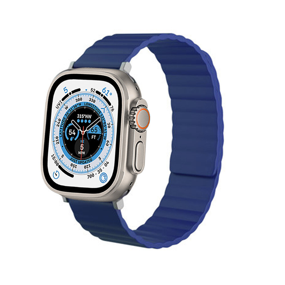 Strap-it Strap-it Apple Watch Ultra Magnetic Silicone Strap (Blue) Strap-it Strap-it Apple Watch Ultra Magnetic Silicone Strap (Blue)