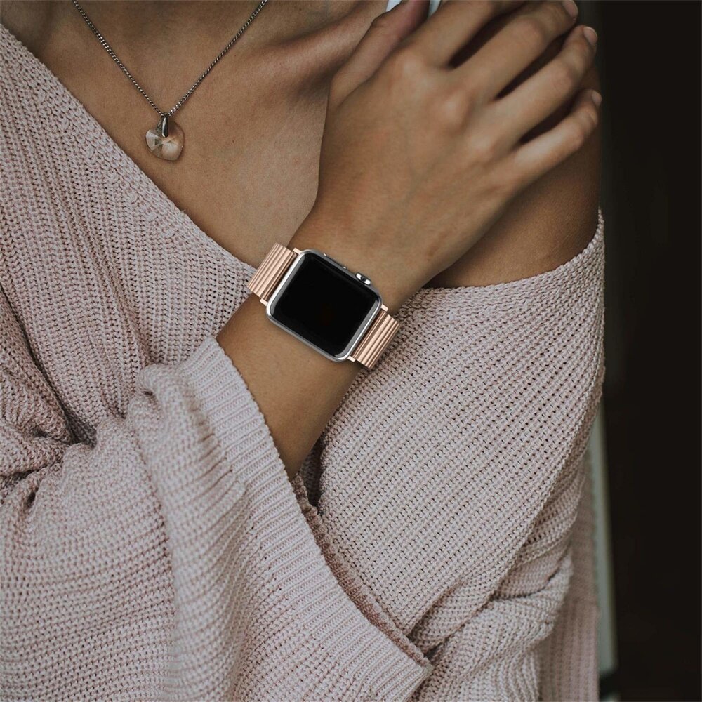 Strap-it Strap-it Apple Watch Ultra Elastic Steel Strap (Rose Gold) Strap-it Strap-it Apple Watch Ultra Elastic Steel Strap (Rose Gold)