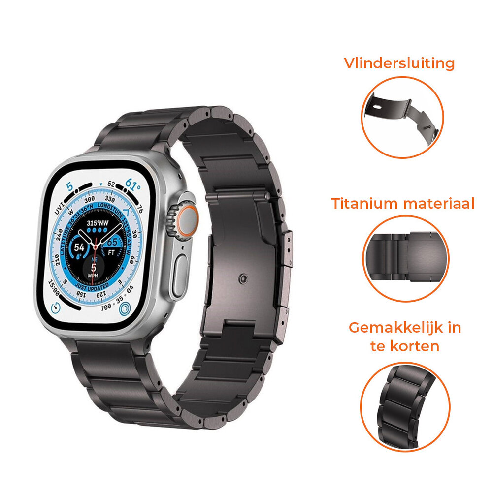 Strap-it Strap-it Apple Watch Ultra Titanium Strap (Grey) Strap-it Strap-it Apple Watch Ultra Titanium Strap (Grey)