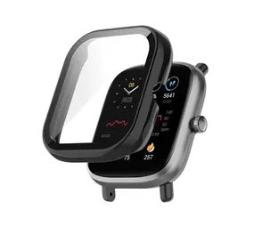 Strap-it Amazfit Bip U (Pro) PC Case with Glass (Black) Strap-it Amazfit Bip U (Pro) PC Case with Glass (Black)