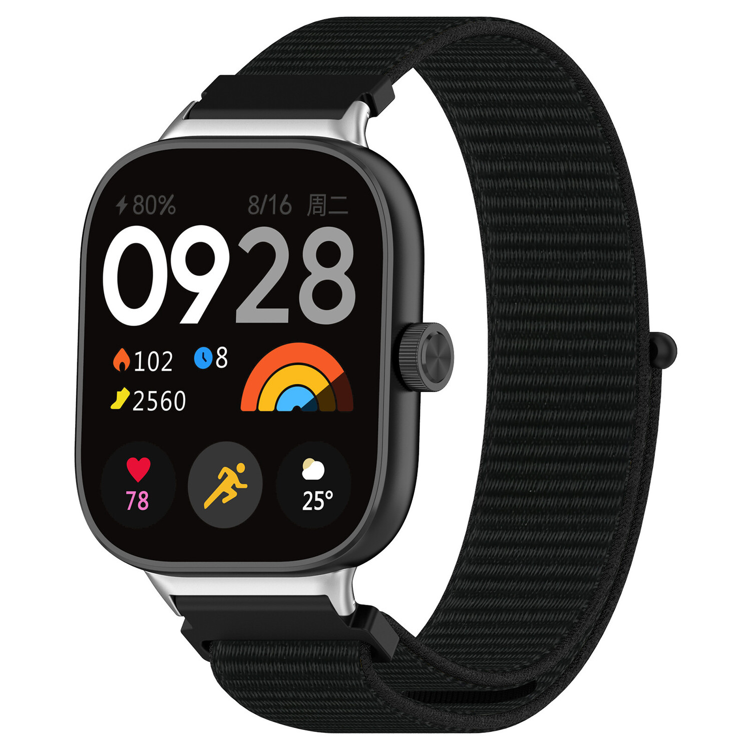 Strap it Strap it Redmi Watch 4 Nylon Strap Black
