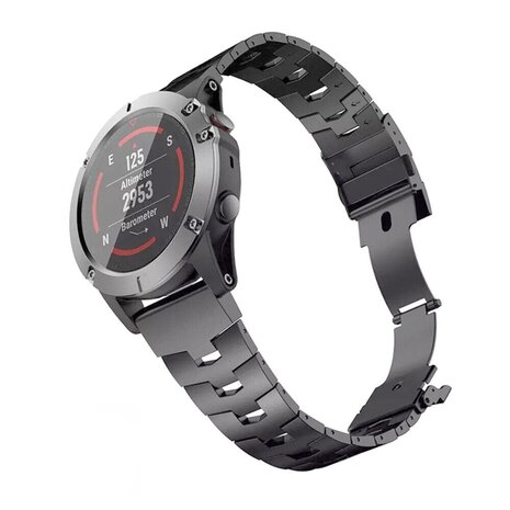 Strap-it Strap-it Garmin Forerunner 945 Titanium Strap (Graphite) Strap-it Strap-it Garmin Forerunner 945 Titanium Strap (Graphite)