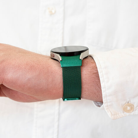 Strap-it Strap-it Samsung Galaxy Watch 6 44mm 'One Push' Milanese Strap (Green) Strap-it Strap-it Samsung Galaxy Watch 6 44mm 'One Push' Milanese Strap (Green)