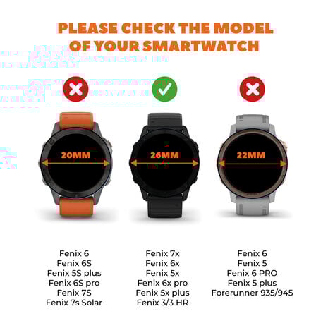 Garmin Fenix 5x 6x Titanium Strap Black