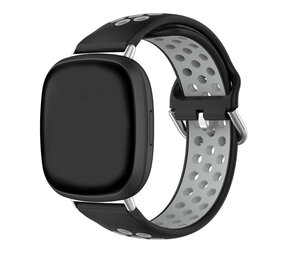 Strap-it Fitbit Versa 4 Sport Strap (Black/Gray) Strap-it Fitbit Versa 4 Sport Strap (Black/Gray)