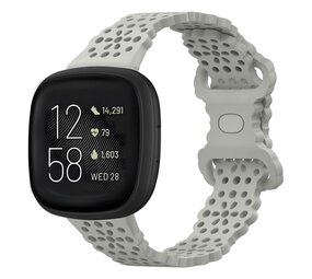 Strap-it Fitbit Versa 3 Silicone Strap with Pattern (Gray)