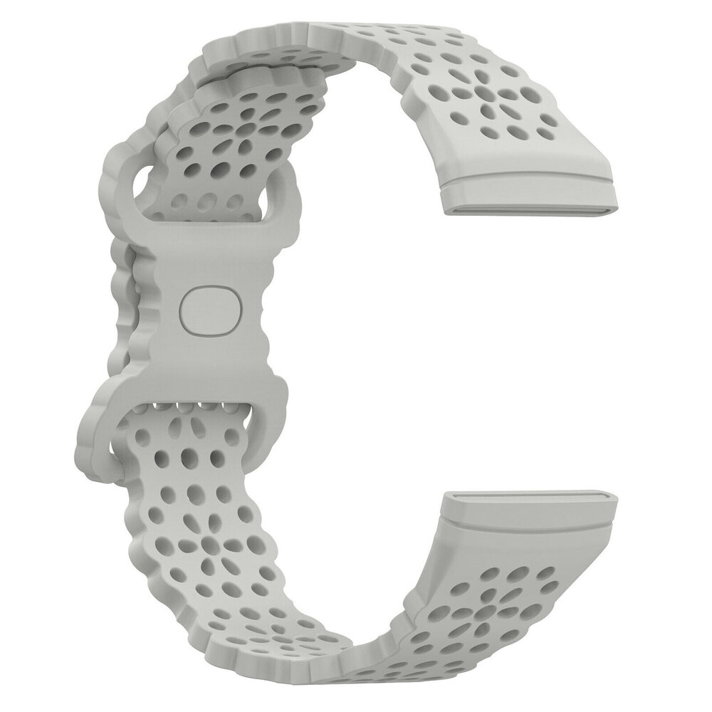 Strap-it Strap-it Fitbit Versa 3 Silicone Strap with Pattern (Gray)