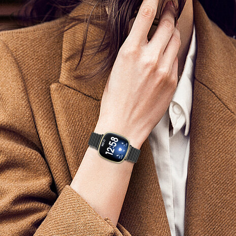 Fitbit Versa 3 Steel Loop Strap Black