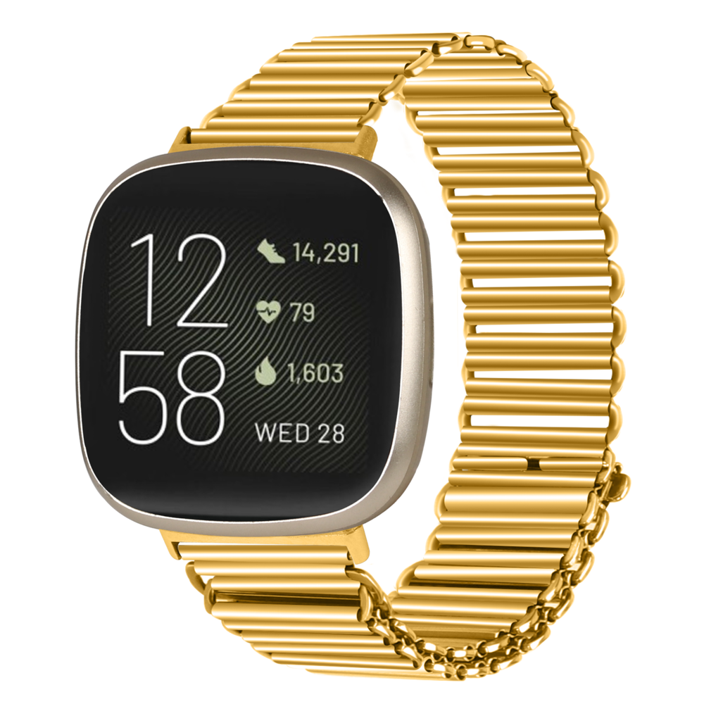 Strap-it Strap-it Fitbit Versa 3 Steel Loop Strap (Gold) Strap-it Strap-it Fitbit Versa 3 Steel Loop Strap (Gold)
