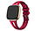 Strap-it Fitbit Versa 3 Luxury Silicone Strap (Rose Red)