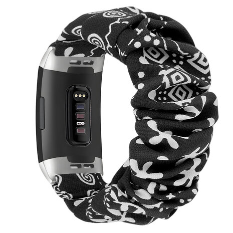 Strap-it Strap-it Fitbit Charge 4 Scrunchie Strap (Black Mix) Strap-it Strap-it Fitbit Charge 4 Scrunchie Strap (Black Mix)