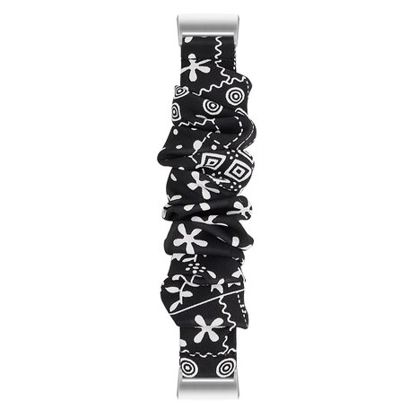 Strap-it Strap-it Fitbit Charge 4 Scrunchie Strap (Black Mix) Strap-it Strap-it Fitbit Charge 4 Scrunchie Strap (Black Mix)