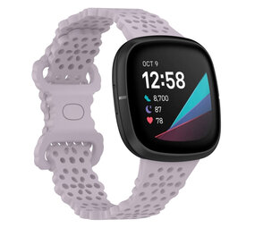 Strap-it Fitbit Sense Silicone Strap with Pattern (Lila)