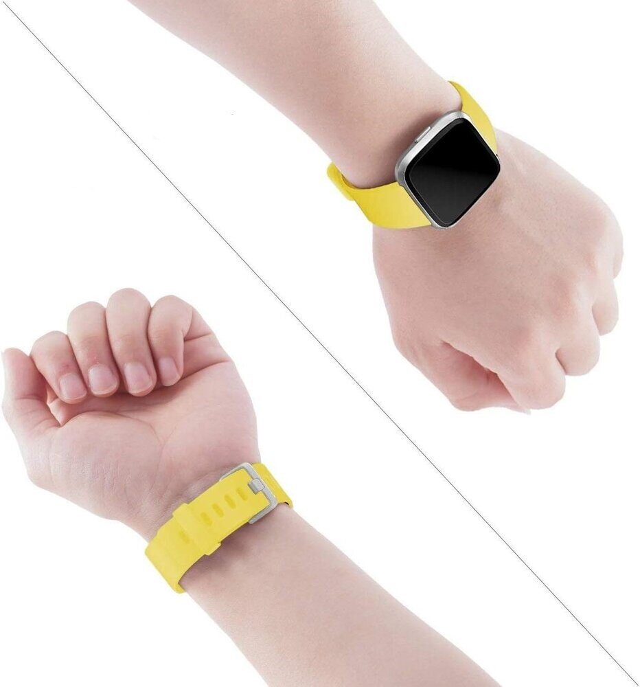 Strap-it Strap-it Fitbit Versa/Versa 2 Silicone Strap (Yellow)