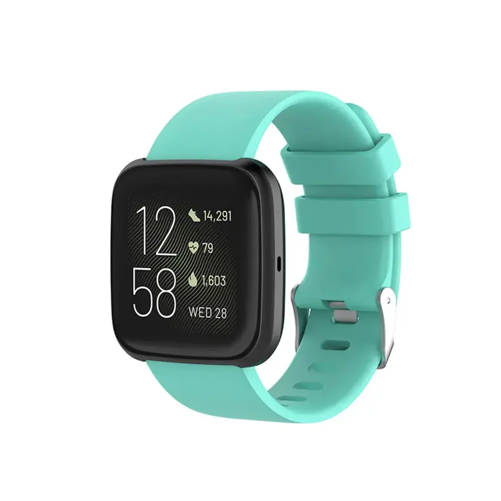 Strap-it Strap-it Fitbit Versa/Versa 2 Silicone Strap (Aqua)