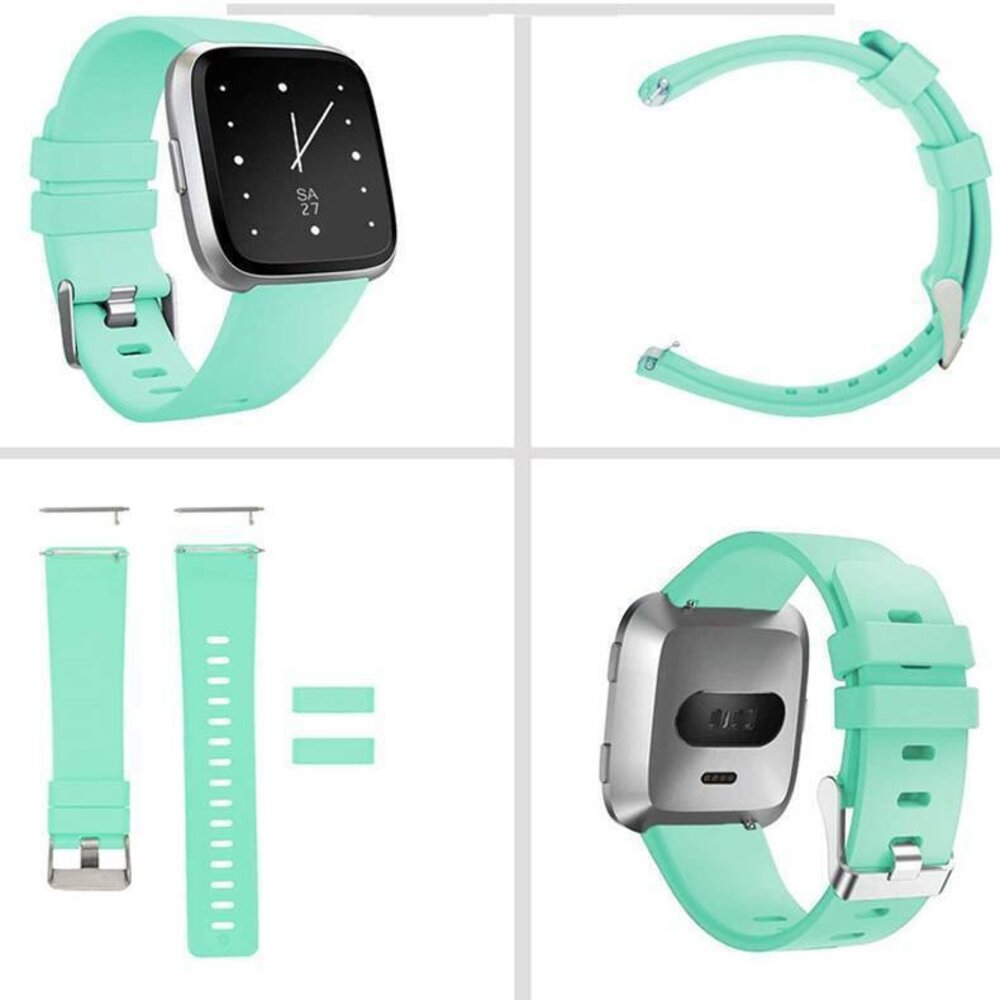Strap-it Strap-it Fitbit Versa/Versa 2 Silicone Strap (Aqua)
