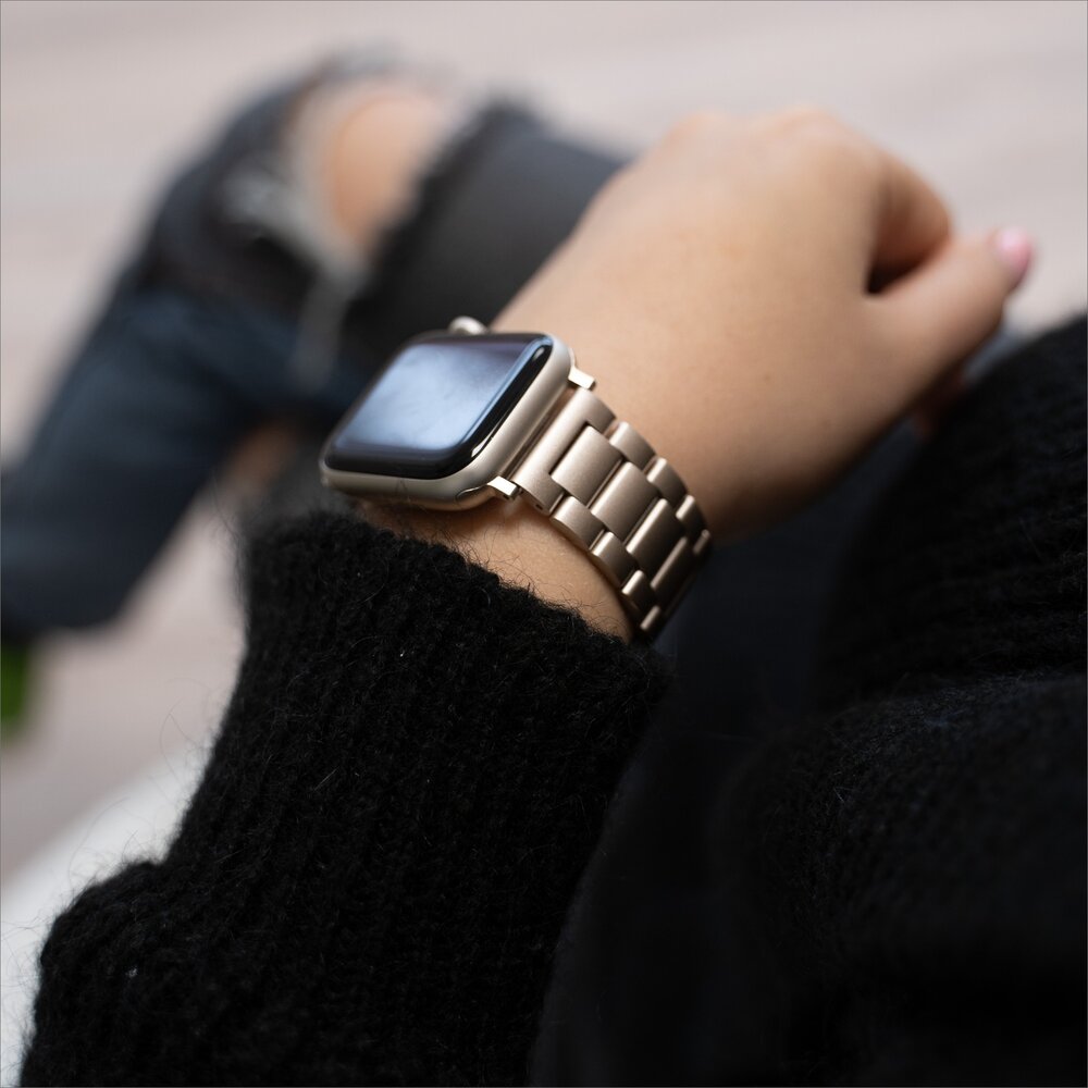 Bandz Bandz Apple Watch Steel Strap 'Classic' (Starlight) Bandz Bandz Apple Watch Steel Strap 'Classic' (Starlight)