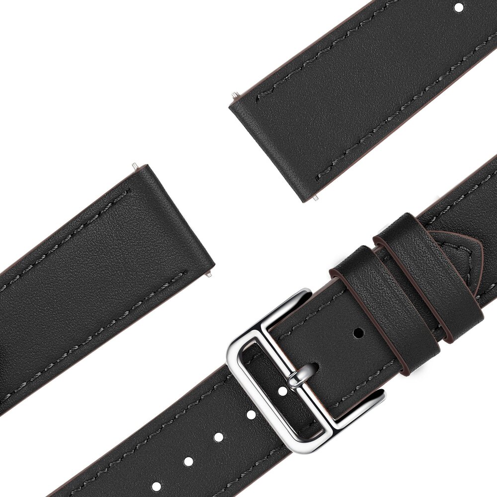 Bandz Bandz Xiaomi Watch S3 Leather Strap 'Deluxe' (Black) Bandz Bandz Xiaomi Watch S3 Leather Strap 'Deluxe' (Black)
