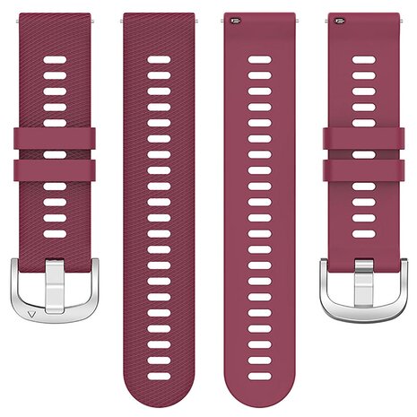 Strap-it Strap-it Garmin Forerunner 55 Silicone Strap (Wine Red)