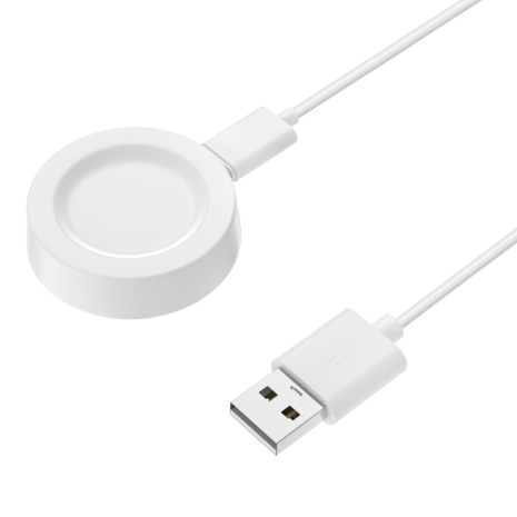 Bandz Bandz Huawei Watch GT 2 Pro / GT 3 / GT 4 / Watch 3 (Pro) USB-A Charger (White) - 100cm Bandz Bandz Huawei Watch GT 2 Pro / GT 3 / GT 4 / Watch 3 (Pro) USB-A Charger (White) - 100cm