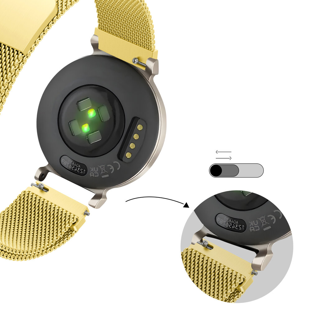 Bandz Bandz Garmin Lily 2 Milanese Loop Strap (Gold) Bandz Bandz Garmin Lily 2 Milanese Loop Strap (Gold)