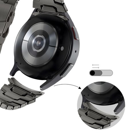 Bandz Bandz Samsung Galaxy Watch 4 40mm Steel Strap 'Iron' (Graphite) Bandz Bandz Samsung Galaxy Watch 4 40mm Steel Strap 'Iron' (Graphite)