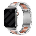 Strap-it Strap-it Apple Watch Steel Strap (Silver/Rose Gold)