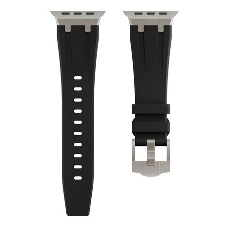Strap-it Strap-it Apple Watch Luxury Liquid Silicone Strap (Black/Titanium) Strap-it Strap-it Apple Watch Luxury Liquid Silicone Strap (Black/Titanium)