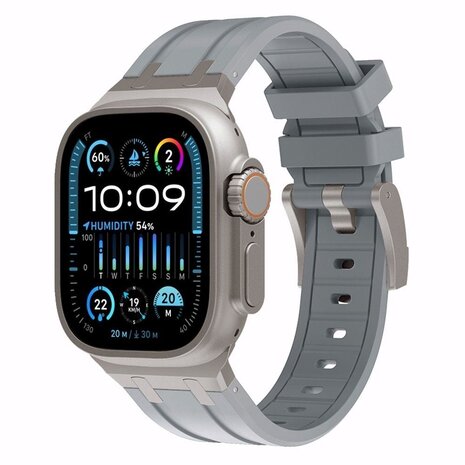 Strap-it Strap-it Apple Watch Luxury Liquid Silicone Strap (Dark Grey/Titanium) Strap-it Strap-it Apple Watch Luxury Liquid Silicone Strap (Dark Grey/Titanium)