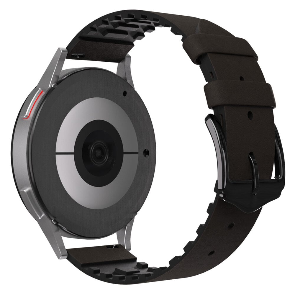 Strap-it Strap-it Huawei Watch GT 3 Pro 43mm Silicone/Leather Strap (Brown) Strap-it Strap-it Huawei Watch GT 3 Pro 43mm Silicone/Leather Strap (Brown)