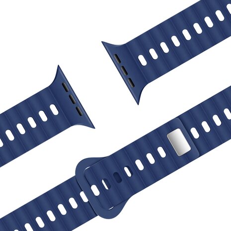 Bandz Bandz Apple Watch Silicone Strap 'Single Link' (Dark Blue)