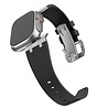 Bandz Bandz Apple Watch Silicone Strap 'Luxe Liquid' (Black With Silver) Bandz Bandz Apple Watch Silicone Strap 'Luxe Liquid' (Black With Silver)