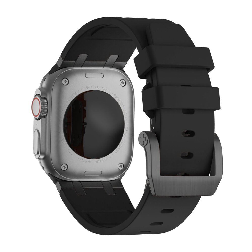 Bandz Bandz Apple Watch Silicone Strap 'Luxe Liquid' (Black With Black)