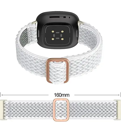 Strap-it Strap-it Fitbit Sense Braided Nylon Strap (White) Strap-it Strap-it Fitbit Sense Braided Nylon Strap (White)