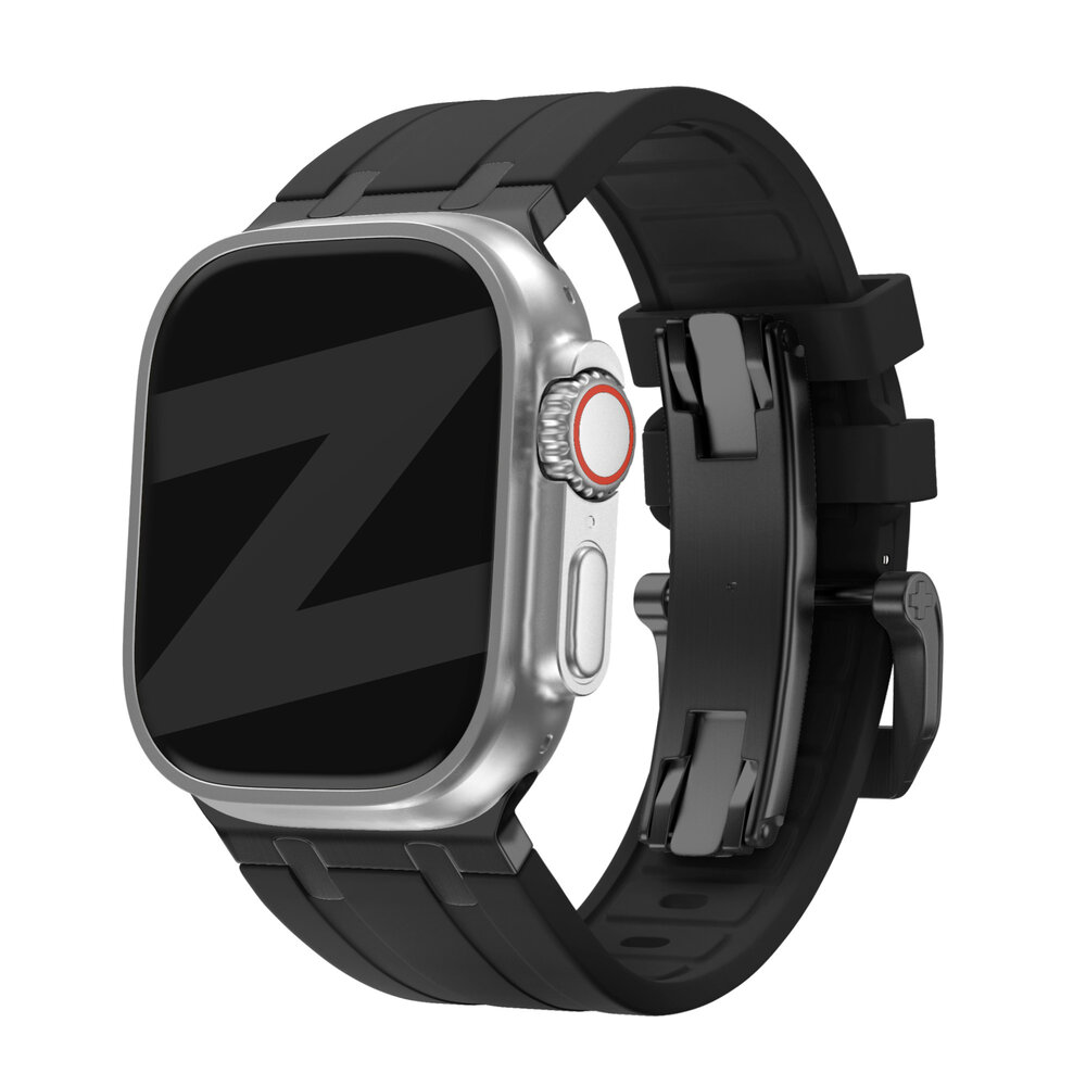 Bandz Bandz Apple Watch Silicone Strap 'Luxe Liquid' (Black With Black)