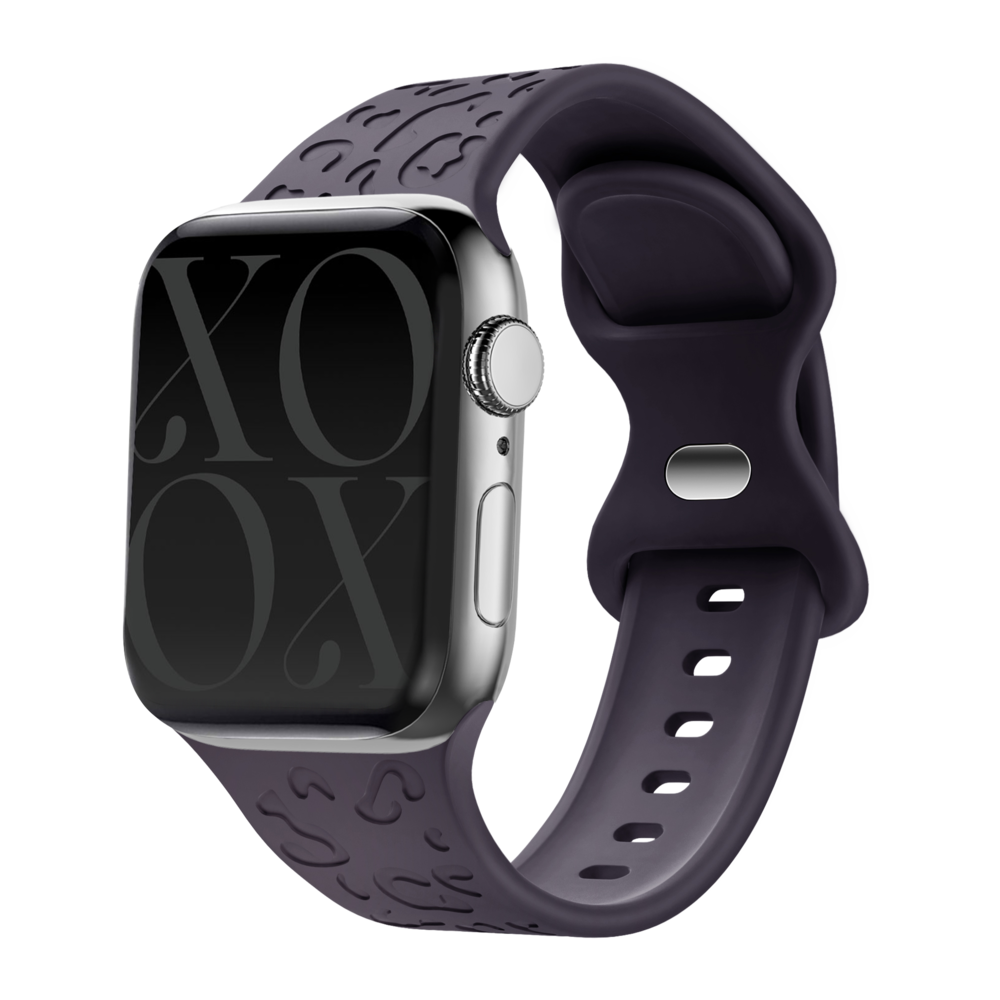 xoxo Wildhearts xoxo Wildhearts Apple Watch Silicone Strap Leopard Print (Dark Cherry) xoxo Wildhearts xoxo Wildhearts Apple Watch Silicone Strap Leopard Print (Dark Cherry)