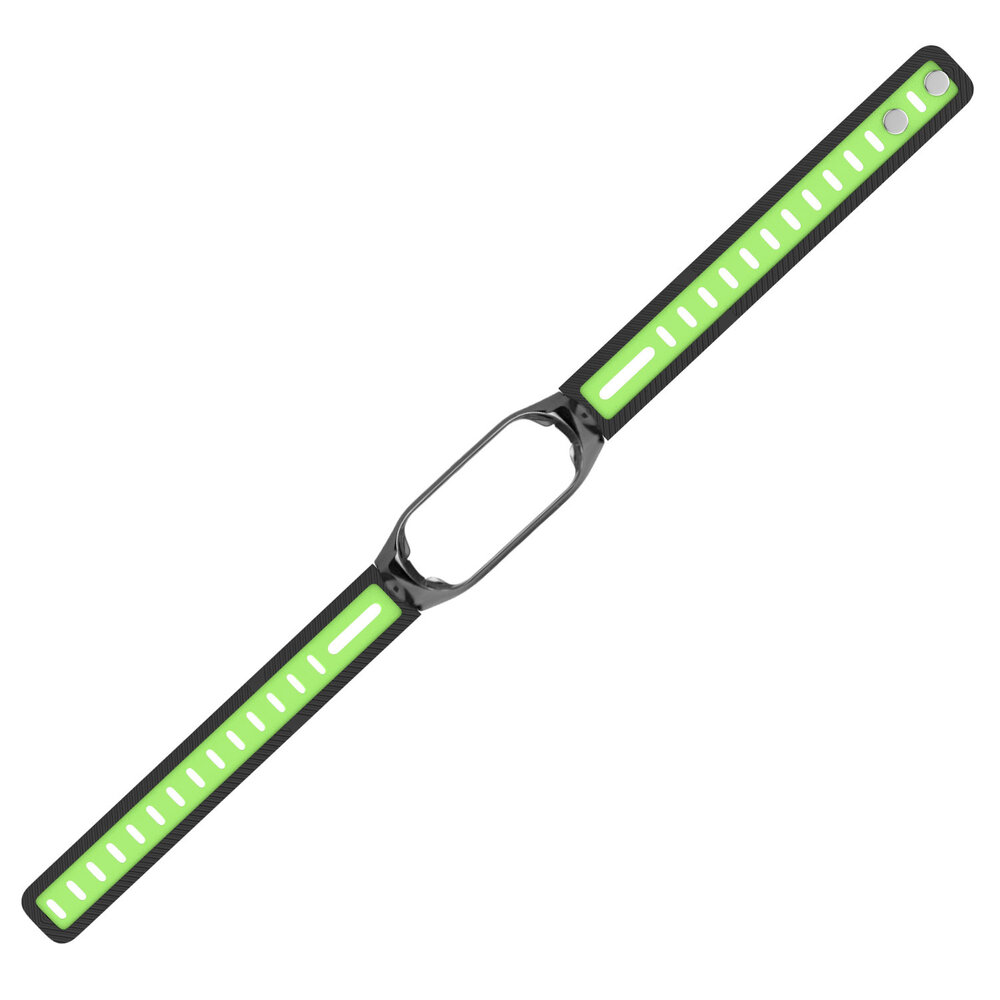 Strap-it Strap-it Xiaomi Mi Band 7 Sport Strap with Frame (Black/Green) Strap-it Strap-it Xiaomi Mi Band 7 Sport Strap with Frame (Black/Green)